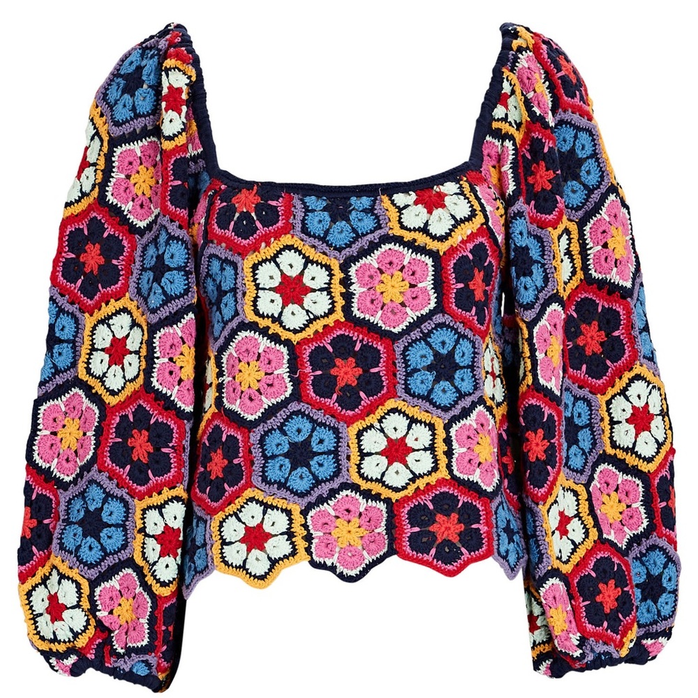 Farm Rio handmade flower crochet size small